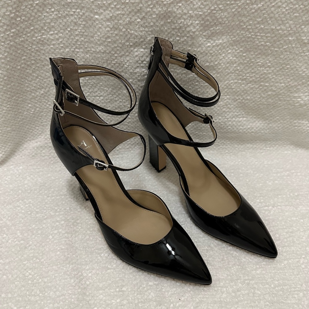 Marc Fisher Black Patent Pointed Toe Heels size 9 1/2 M